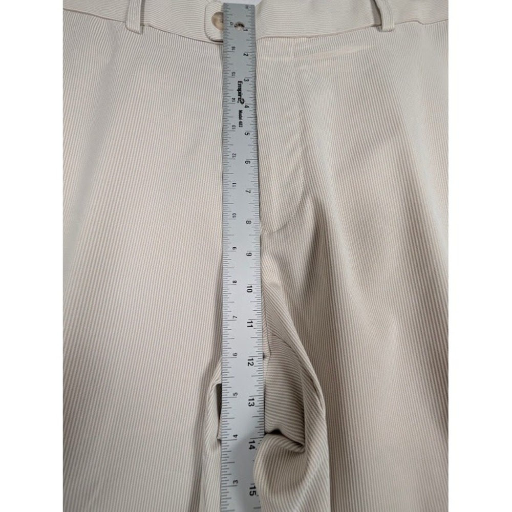 Peter Millar Golf Pants Mens 36x31 Tan/White Micro Seersucker Lightweight Preppy - Picture 5 of 9